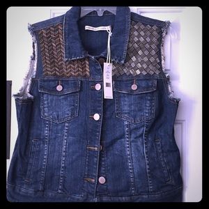 Couture denim vest